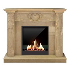 Биокамин в мраморном портале SteelHeat Mushketer M