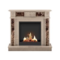 Биокамин в мраморном портале SteelHeat Vienna S