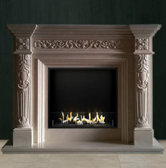 Биокамин в мраморном портале Firezo Famiglia, стандарт