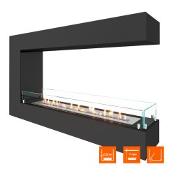 Биокамин торцевой SteelHeat GRAND 1100